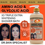 Amino Acid & Glycolic Acid Shower Gel Anti-aging Whitening Body Skin Care Brightening Bath Wash