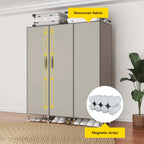 A Simple Wardrobe with Double Doors, Magnetic Adsorption, Thickened Panels, Large Capacity and Strong Load-bearing Capacity