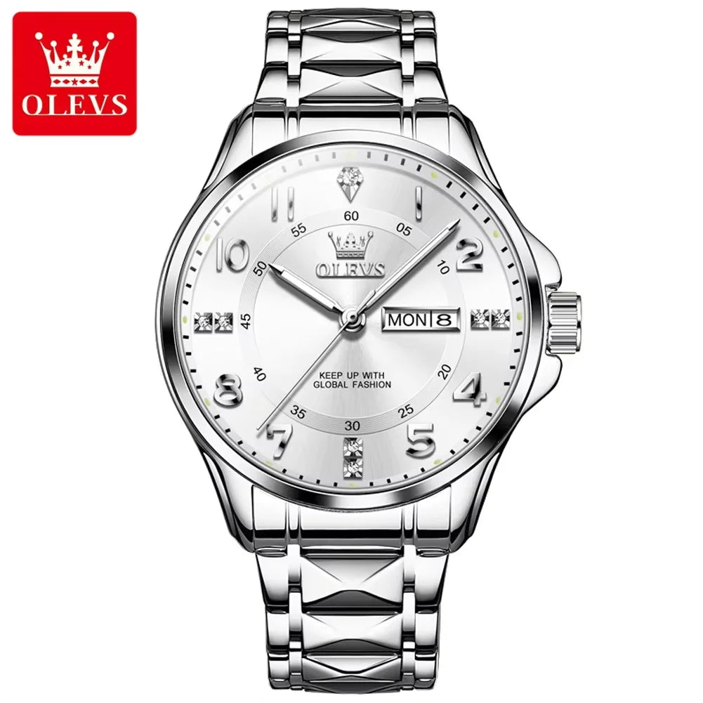 Delicate OLEVS 2910 Double Designer Watches Famous Brands Women Men Couples Quartz Watch Set for Lover