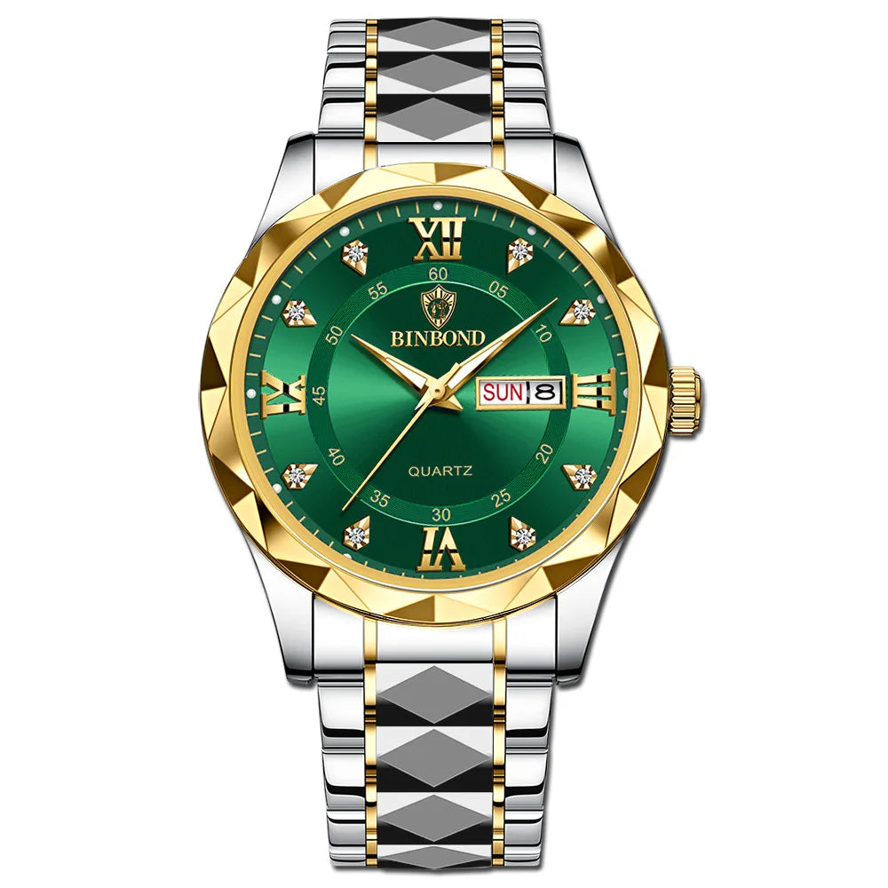 BINBONG B2521 2521 Luxury Quartz Watch Women Stainless  Waterproof Ladies Fashion Dress Wristwatch for Girlfriend Lovers Gift