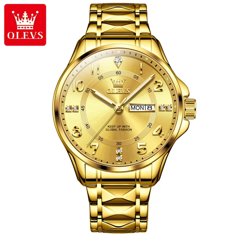 Delicate OLEVS 2910 Double Designer Watches Famous Brands Women Men Couples Quartz Watch Set for Lover