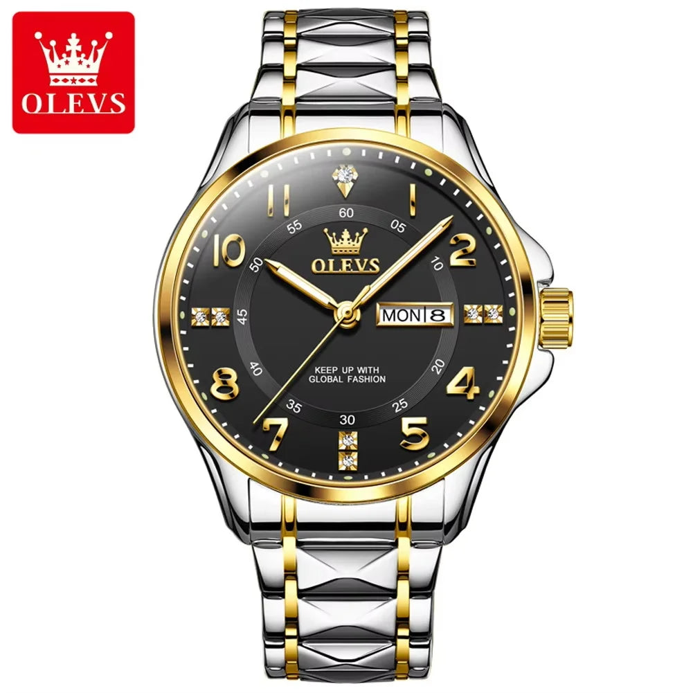 Delicate OLEVS 2910 Double Designer Watches Famous Brands Women Men Couples Quartz Watch Set for Lover