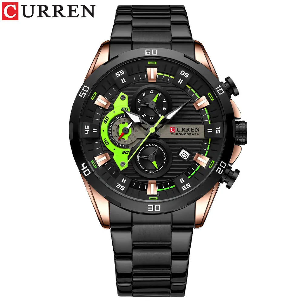 CURREN 8402 Men Fashion Quartz Movement Watches Reloj Fashion Luxury Montres De Luxe Stainless Steel Strap Men's Wrist Watches
