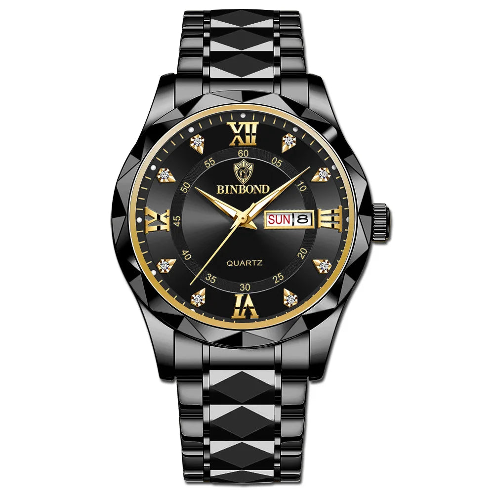 BINBONG B2521 2521 Luxury Quartz Watch Women Stainless  Waterproof Ladies Fashion Dress Wristwatch for Girlfriend Lovers Gift