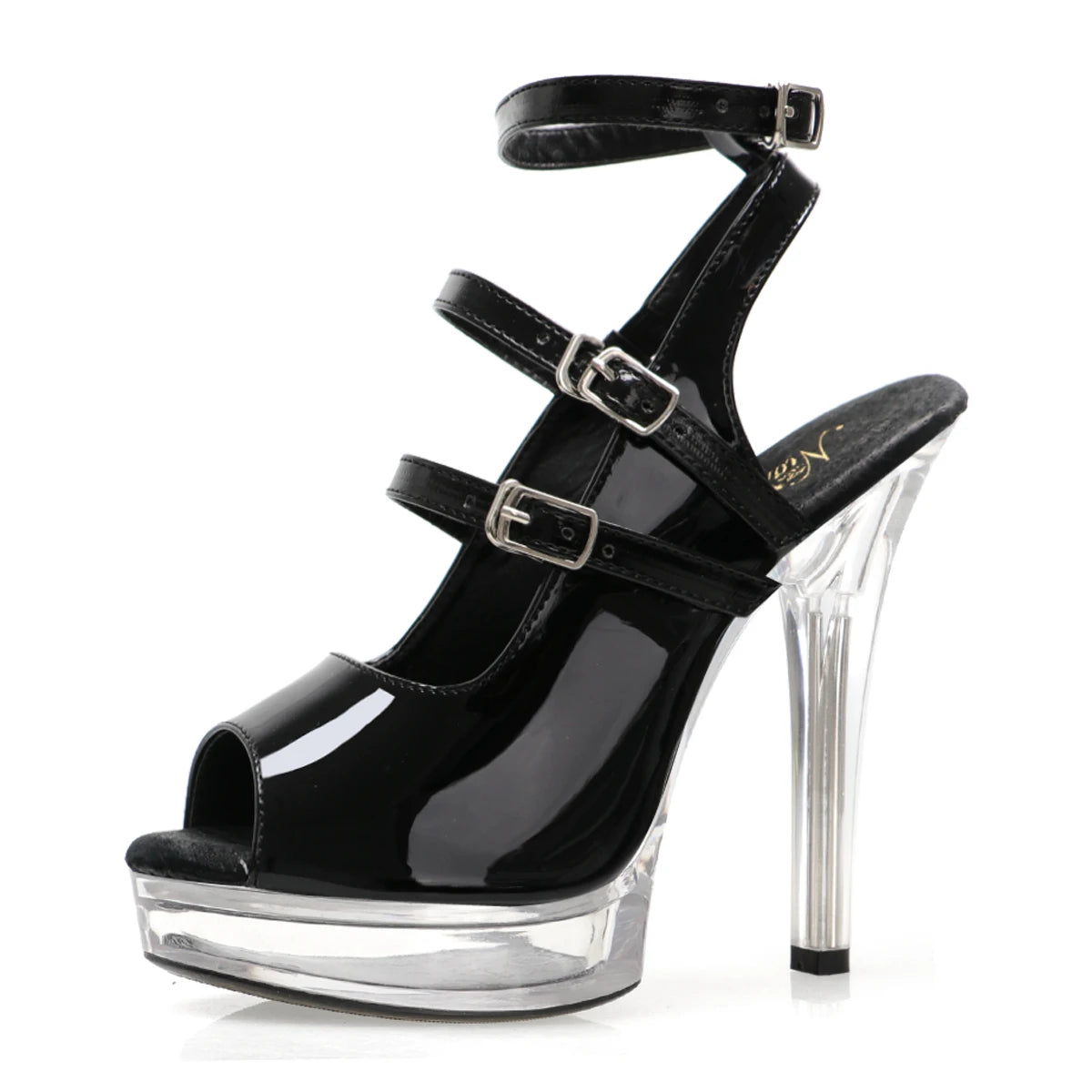 New 13cm Peep Toe Belt Buckle Strip Pole Dance Big Size Nightclub Women's Sexy Fetish Exotic Dancer Catwalk Gladiator Sandals