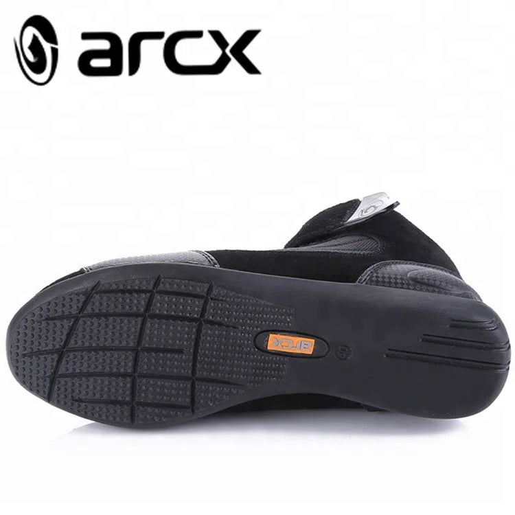 ARCX Men's Motorcycle Boots Moto Riding Boots Genuine Cow Leather Motorbike Touring Ankle Shoes Speed Riding Boots