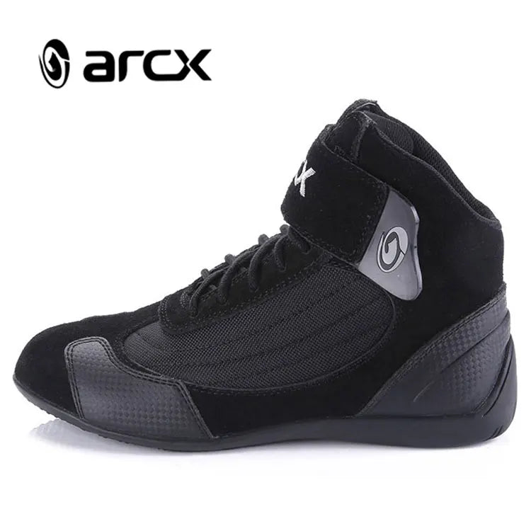 ARCX Men's Motorcycle Boots Moto Riding Boots Genuine Cow Leather Motorbike Touring Ankle Shoes Speed Riding Boots
