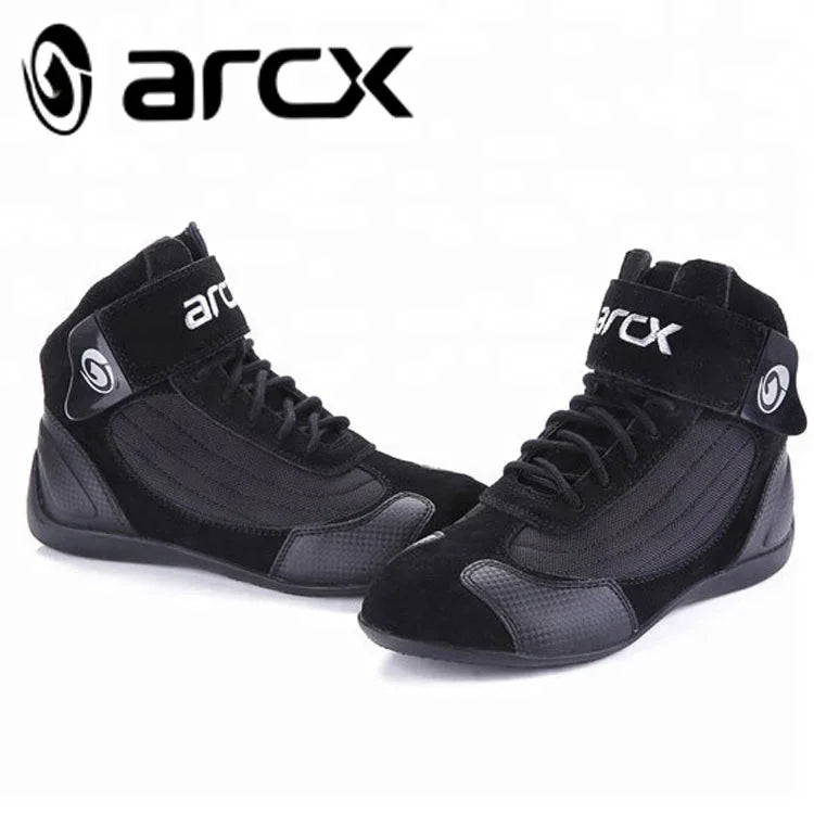 ARCX Men's Motorcycle Boots Moto Riding Boots Genuine Cow Leather Motorbike Touring Ankle Shoes Speed Riding Boots