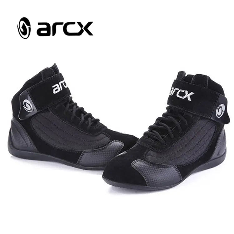 ARCX Men's Motorcycle Boots Moto Riding Boots Genuine Cow Leather Motorbike Touring Ankle Shoes Speed Riding Boots