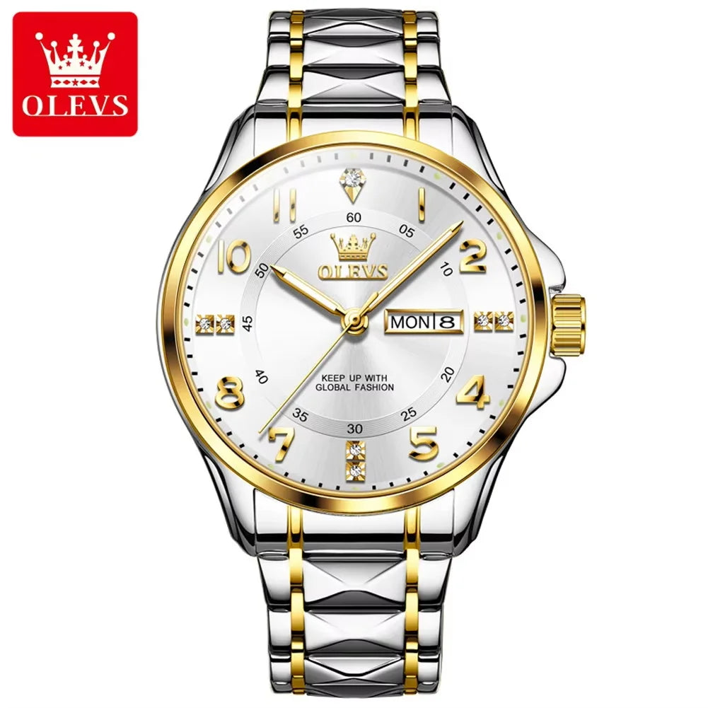 Delicate OLEVS 2910 Double Designer Watches Famous Brands Women Men Couples Quartz Watch Set for Lover