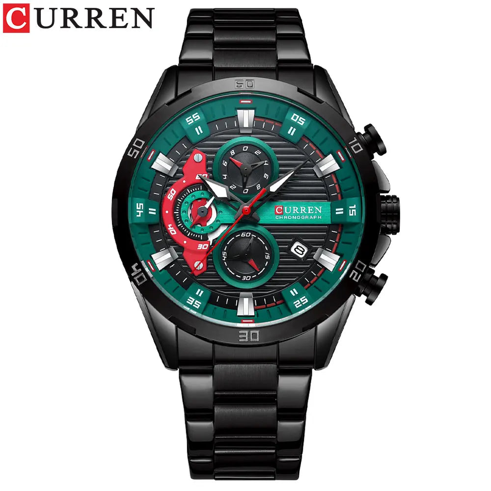 CURREN 8402 Men Fashion Quartz Movement Watches Reloj Fashion Luxury Montres De Luxe Stainless Steel Strap Men's Wrist Watches