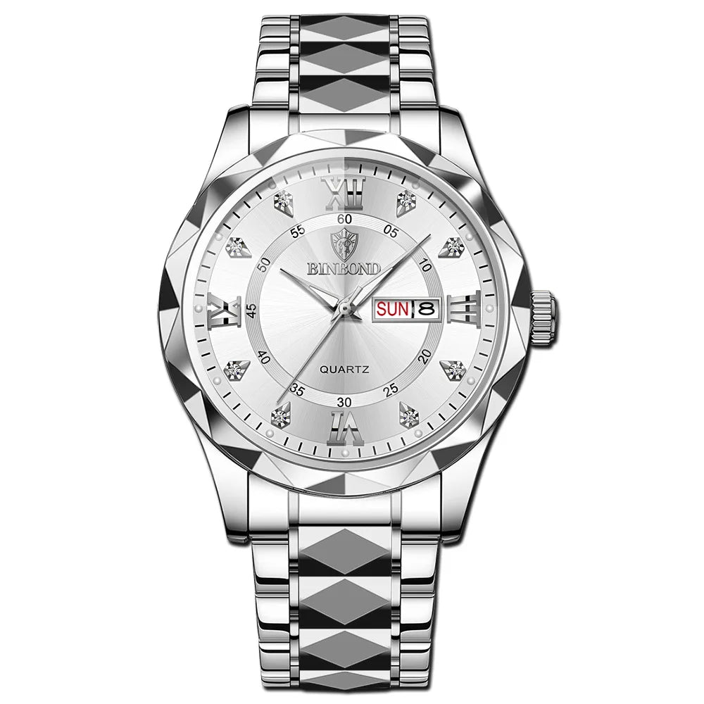 BINBONG B2521 2521 Luxury Quartz Watch Women Stainless  Waterproof Ladies Fashion Dress Wristwatch for Girlfriend Lovers Gift