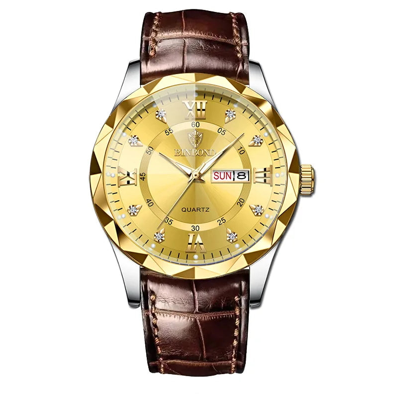 BINBONG B2521 2521 Luxury Quartz Watch Women Stainless  Waterproof Ladies Fashion Dress Wristwatch for Girlfriend Lovers Gift