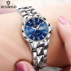 BINBONG B2521 2521 Luxury Quartz Watch Women Stainless  Waterproof Ladies Fashion Dress Wristwatch for Girlfriend Lovers Gift