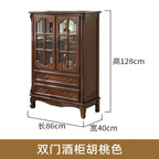 American solid wood wine cabinet, living room single door