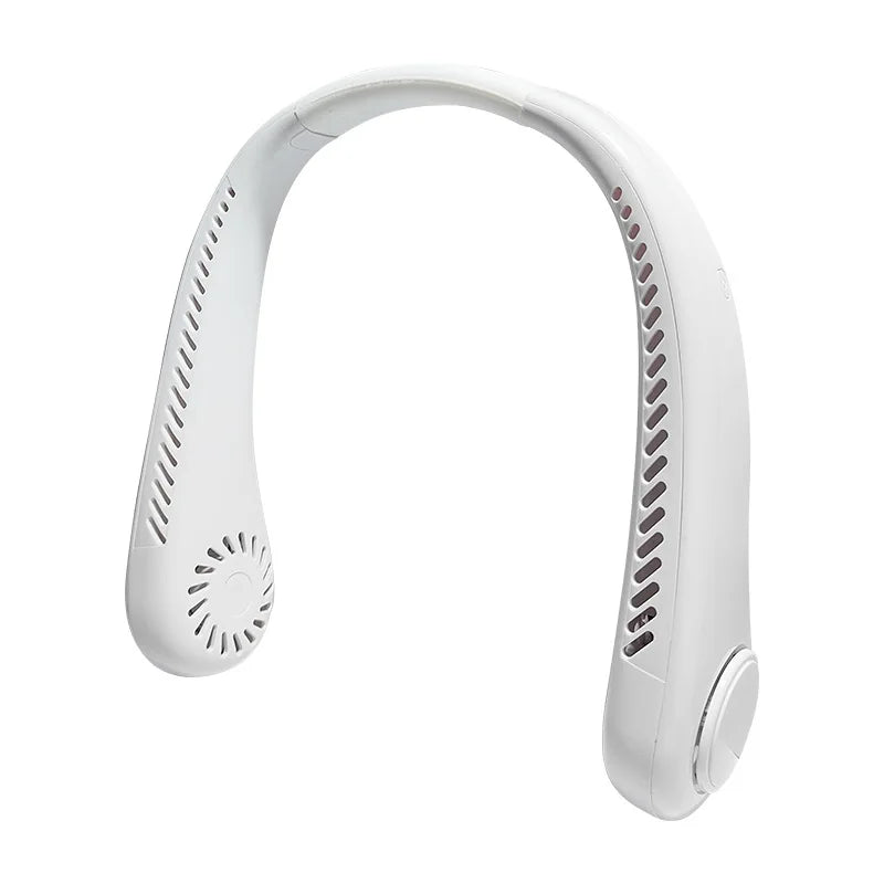 Ventilateur de Cou Mini 1200mAh - Portable Sans Pales Rechargeable 3 Vitesses