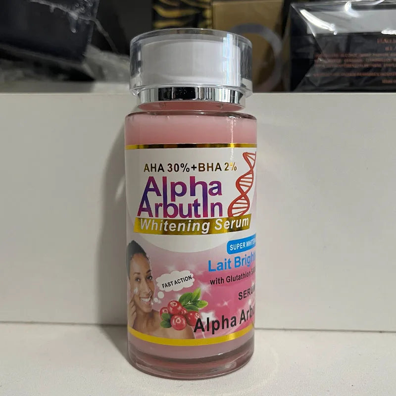 AHA 30%+ BHA 2% Alpha Arbutin X3 Serum Lait Brightening with Glutathion &Vitamines C Smooth Moisturizing Dark Dullness Skin