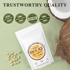 180/300 Vitamin D3 K2 Capsules with Coconut Oil - Vitamin D3 10000 iu Plus K2 (ML-7) 200 mcg, 300 Virgin Coconut Oil Softgels