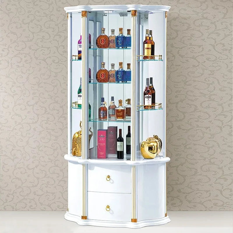 Customized. Y Ying 3 2025 New Wine Cabinet European Style Glass Wine Cabinet Wall Dining Room Sideboard Storage Curio Cabinet Li