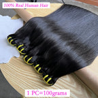 Bone Straight 100% Unprocessed Raw Virgin Human Hair Bundles 10-36 inches Hair Weave Extensions #1B Natural Color For Women