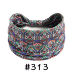 Boho Headbands for Women Knotted Wide Headwrap Turban Yoga Workout Head Bands Stretch Hiarbands Cotton Bandana Hair Accessories