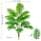 53-123cm  Artificial Palm Tree Tropical Fake Plant Green Plastic Palm Leaf Branches Suitable for Home Garden Decoration