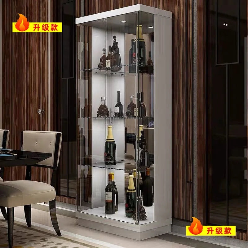 Customized. Y Ying 3 2025 New Wine Cabinet European Style Glass Wine Cabinet Wall Dining Room Sideboard Storage Curio Cabinet Li