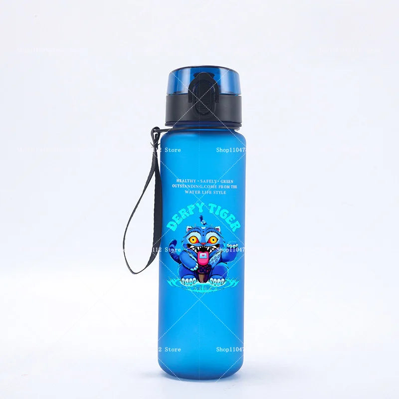 650ML KPop Demon Hunters Water Cup Trend Simple Frosted Sports Water Cup Boys Girl Portable Drop-proof Outdoor Fitness Jug Gift