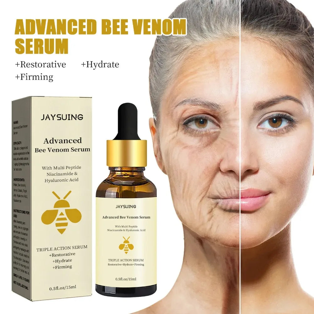 Bee Venom Serum Lightens Fine Lines, Wrinkle Lines, Dullness, Nourishes and Firms Skin, Anti-Wrinkle Serum