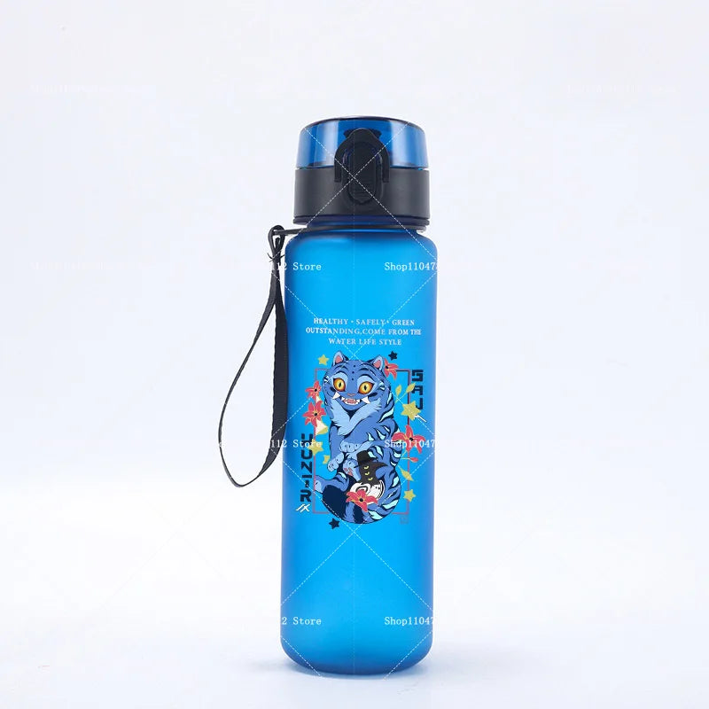 650ML KPop Demon Hunters Water Cup Trend Simple Frosted Sports Water Cup Boys Girl Portable Drop-proof Outdoor Fitness Jug Gift