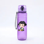 650ML KPop Demon Hunters Water Cup Trend Simple Frosted Sports Water Cup Boys Girl Portable Drop-proof Outdoor Fitness Jug Gift