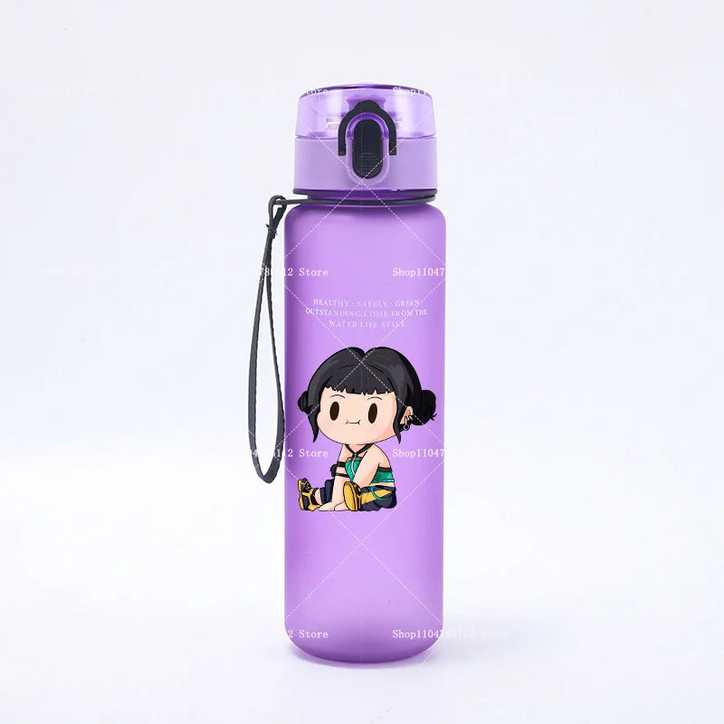 650ML KPop Demon Hunters Water Cup Trend Simple Frosted Sports Water Cup Boys Girl Portable Drop-proof Outdoor Fitness Jug Gift