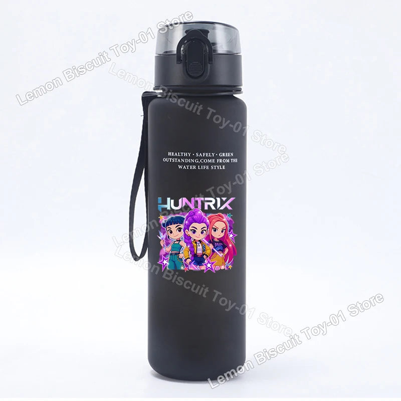 650ml KPop Demon Hunting Series Water Bottle Pop-up Lid Hot Movies Frosted Drink Cup Leak Proof Portable Tour Hiking Sports Gift