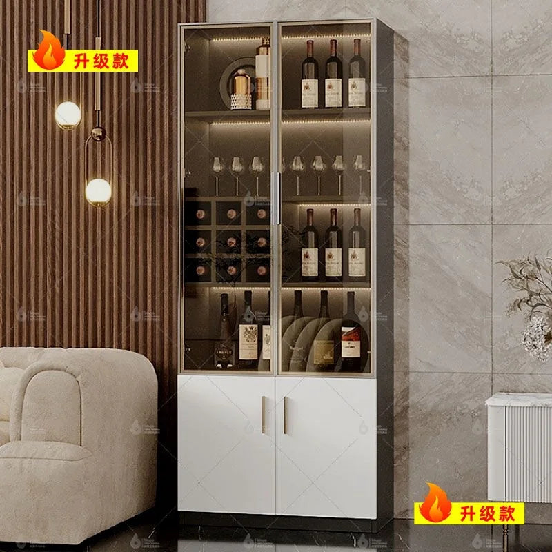 Customized. Y Ying 3 2025 New Wine Cabinet European Style Glass Wine Cabinet Wall Dining Room Sideboard Storage Curio Cabinet Li