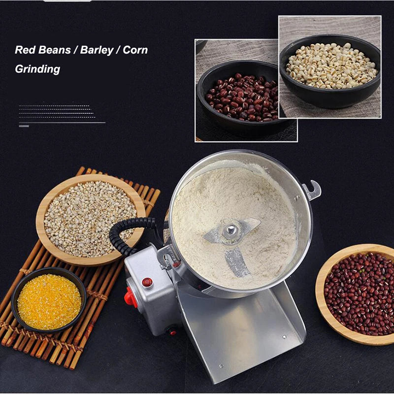 2500g Swing Type Safety Electric Grain Grinder Mill High-speed Spice Mill Commercial Powder Machine Dry Cereals Grinder