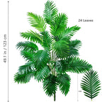 53-123cm  Artificial Palm Tree Tropical Fake Plant Green Plastic Palm Leaf Branches Suitable for Home Garden Decoration