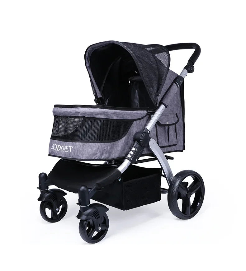 Foldable Large Size Luxury Pet Cart Large Dog Cart Multiple Cats for Outdoor Strolling Dog Walking Cart Portable 2024 Newest