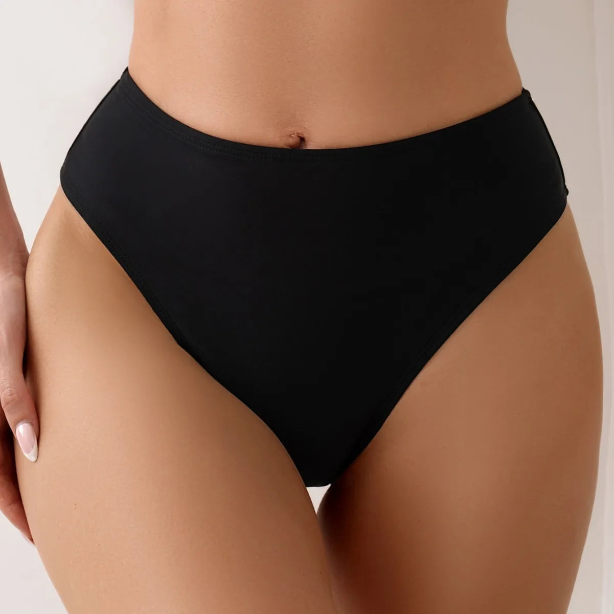 Sexy Bikini Low Waist Basic Style Wrinkled Swimsuit Swimsuit Pants for Women