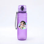 650ML KPop Demon Hunters Water Cup Trend Simple Frosted Sports Water Cup Boys Girl Portable Drop-proof Outdoor Fitness Jug Gift