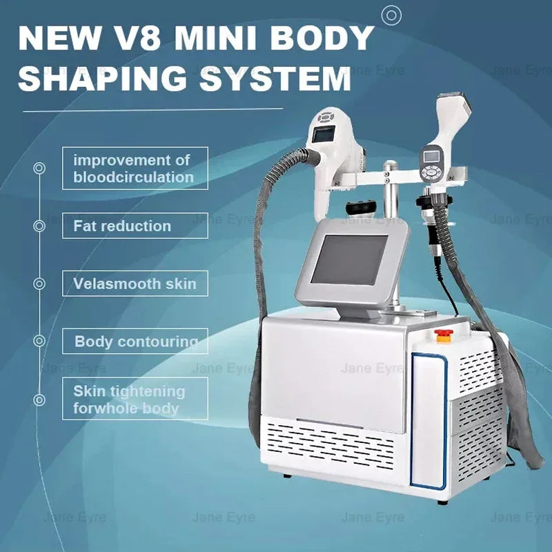 Mini Multifunction Cryolipolysis Cavitation RF Vacuum Roller Slimming Massager Body Shaping Machine for Home Use