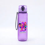 650ML KPop Demon Hunters Water Cup Trend Simple Frosted Sports Water Cup Boys Girl Portable Drop-proof Outdoor Fitness Jug Gift