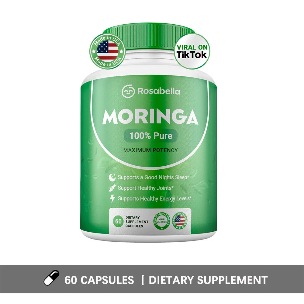 Pure Nutrient MORINGA CAPSULE- MORINGA SUPPLEMENT - Rich Moringa Powder - Support Energy, Skin Health, Gut Health, Antioxidants