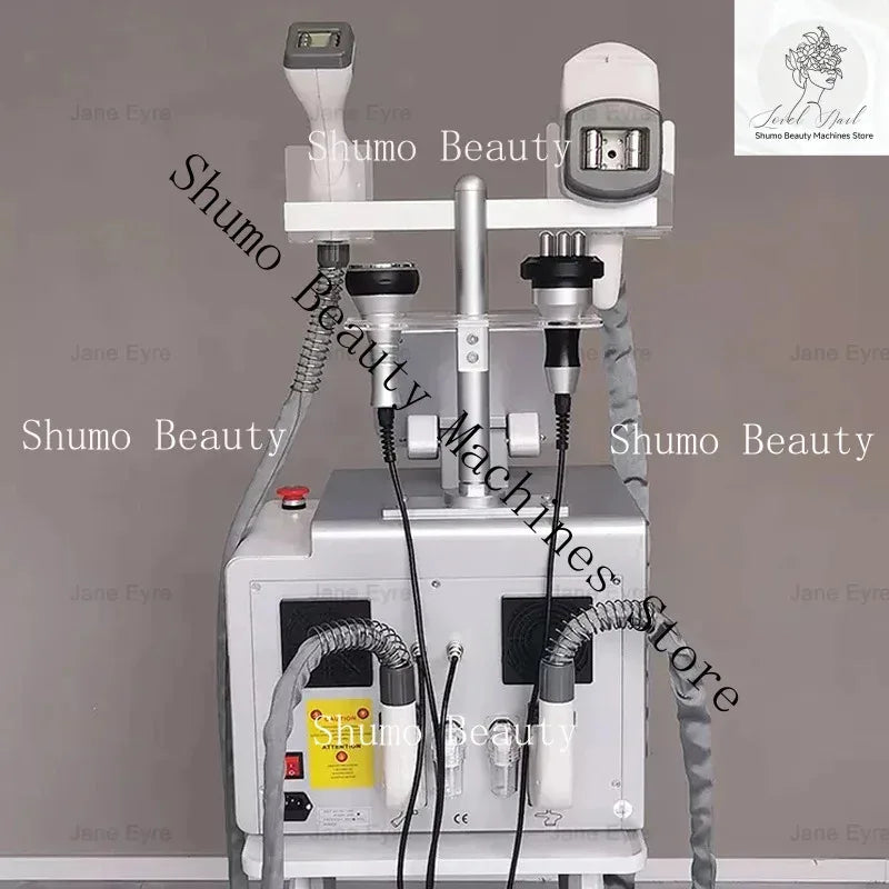 Mini Multifunction Cryolipolysis Cavitation RF Vacuum Roller Slimming Massager Body Shaping Machine for Home Use