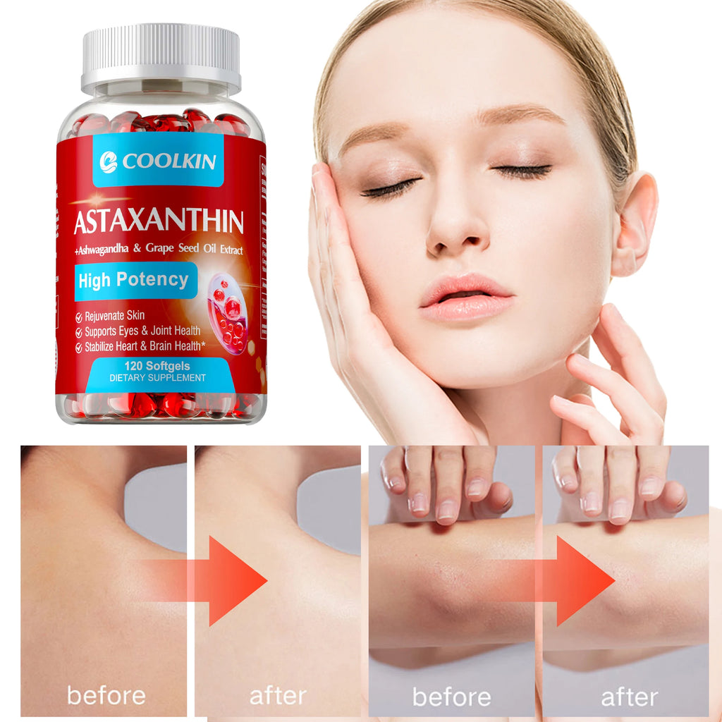 Astaxanthin Capsules - Promotes Cardiovascular Health and Accelerates Metabolism supporting Eye, Joint and Skin Health