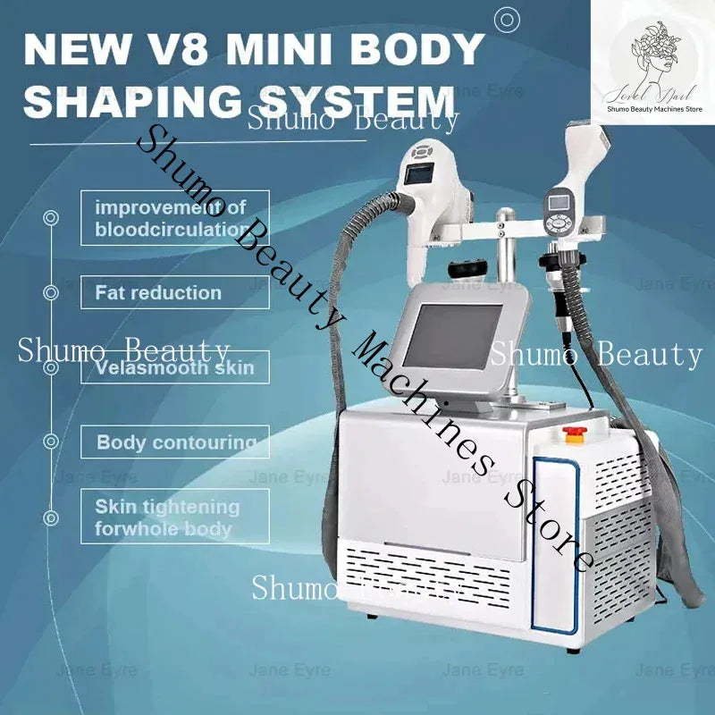 Mini Multifunction Cryolipolysis Cavitation RF Vacuum Roller Slimming Massager Body Shaping Machine for Home Use