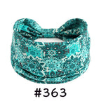 Boho Headbands for Women Knotted Wide Headwrap Turban Yoga Workout Head Bands Stretch Hiarbands Cotton Bandana Hair Accessories