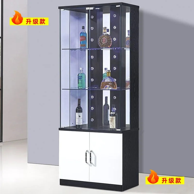 Customized. Y Ying 3 2025 New Wine Cabinet European Style Glass Wine Cabinet Wall Dining Room Sideboard Storage Curio Cabinet Li