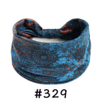 Boho Headbands for Women Knotted Wide Headwrap Turban Yoga Workout Head Bands Stretch Hiarbands Cotton Bandana Hair Accessories