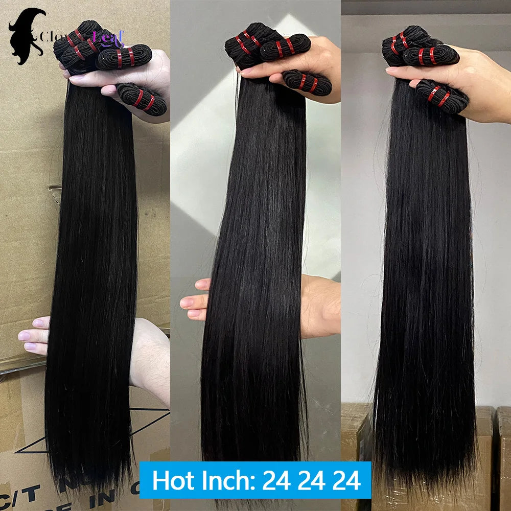 15A Double Drawn Human Hair Bundles Vietnamese Raw Hair Bundles 100% Human Hair Straight Bundles Unprocessed Hair Extensions