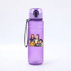 650ML KPop Demon Hunters Water Cup Trend Simple Frosted Sports Water Cup Boys Girl Portable Drop-proof Outdoor Fitness Jug Gift